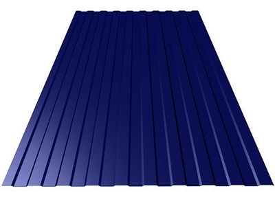 Профнастил окрашенный С8 тёмно-синий 1,2 х 2м (0,45мм) - фото 5083