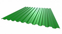 Профнастил окрашенный С21    зеленая мята  1,055 х 2м (0,45мм) - фото 5156