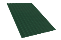 Профнастил оцинкованный С10 зелёный мох 1150 х 2000 мм (0,45) - фото 5325