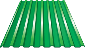Профнастил оцинкованный НС20  (0,45)  1150 х 3000 мм Зелёная мята - фото 5350